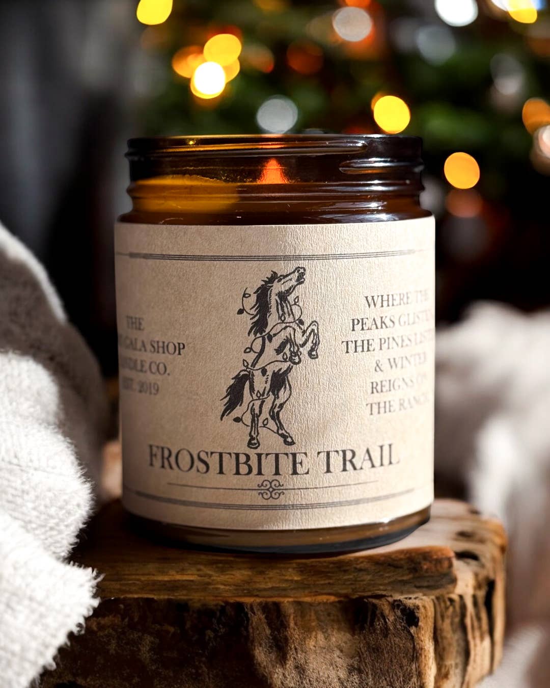 The Gift Gala Shop Candle Co. - Wholesale Jar/Filled Candle - "Frostbite Trail” Western Candles | Rustic Holiday Candles