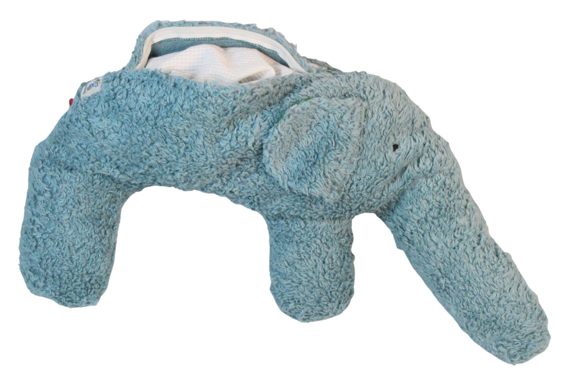 Coussin doudou enfant en coton bio « Éléphant » - Pat & Patty pour la vente par Pat & Patty