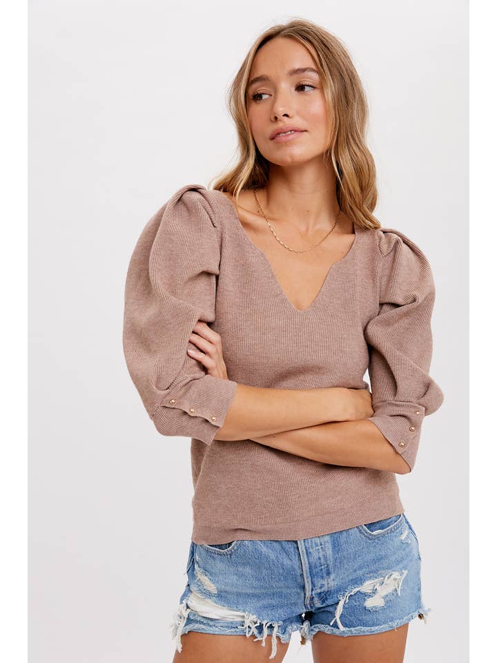 Bluivy - Venta al por mayor Jersey corto de punto - Mujer - JERSEY MANGA CORTA PUFF33