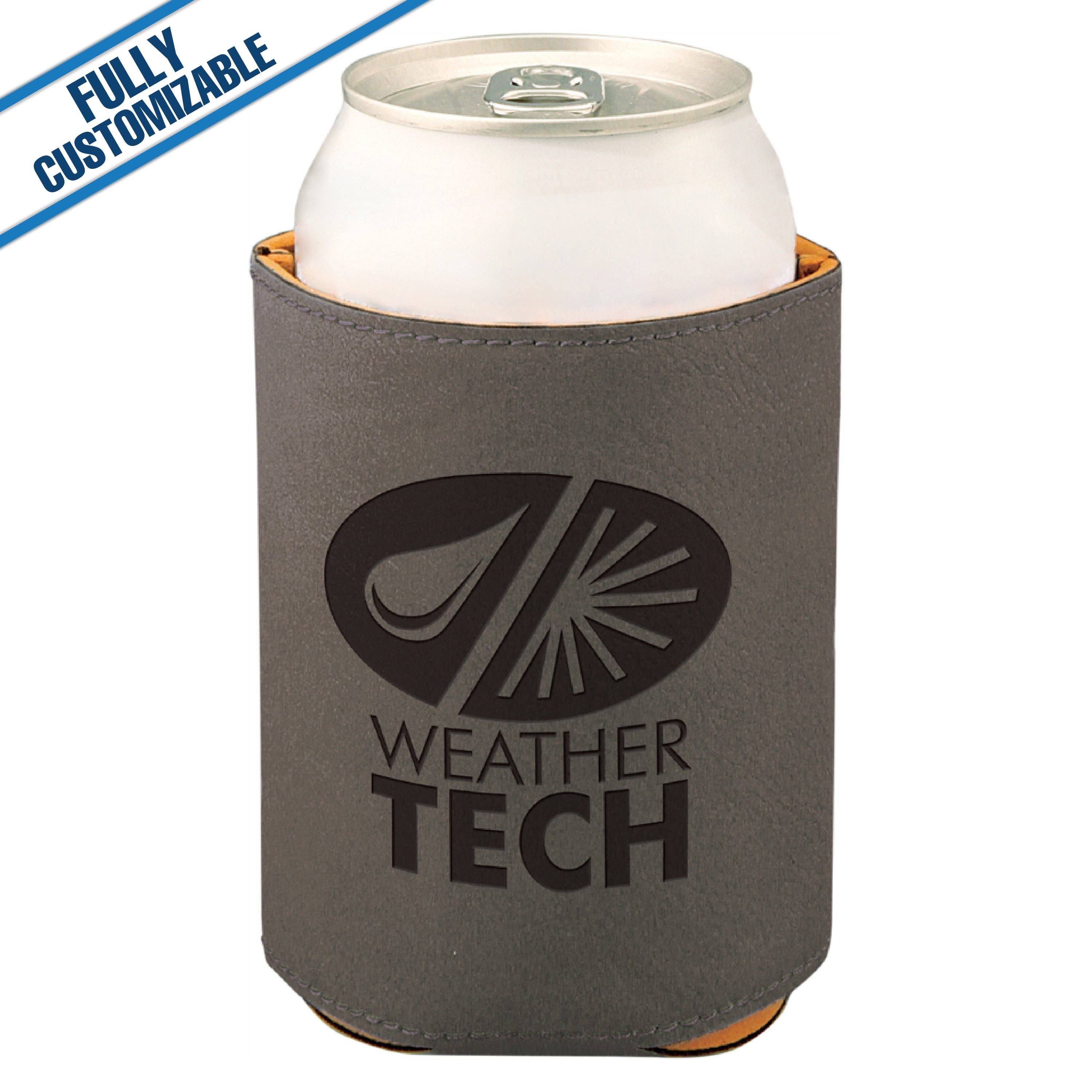 GiftWorksPlus - Vente Housses de boisson - 12 oz. Porte-boisson en similicuir gravé personnalisable4