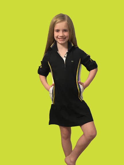Robe noire en lurex pour jeunes pour la vente par Mardi Gras Creations