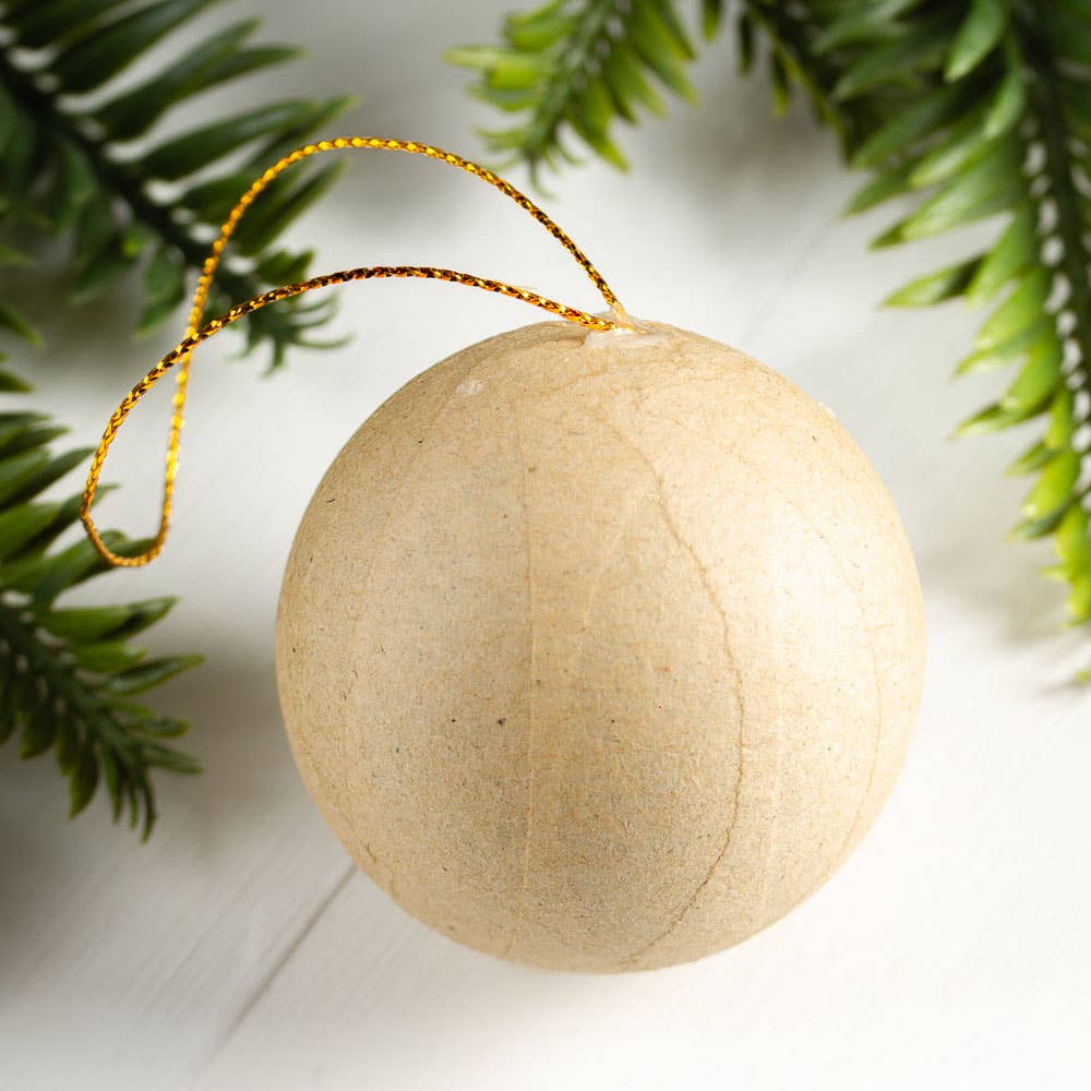 Factory Direct Craft - Wholesale Ornament Set - 2" Paper Mache Ball Ornament3
