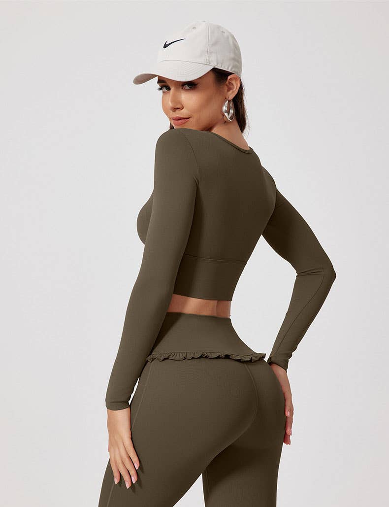 Crave by FW - Wholesale Athletic Top - Women's - Long Sleeve Crop Sports T-Shirt3