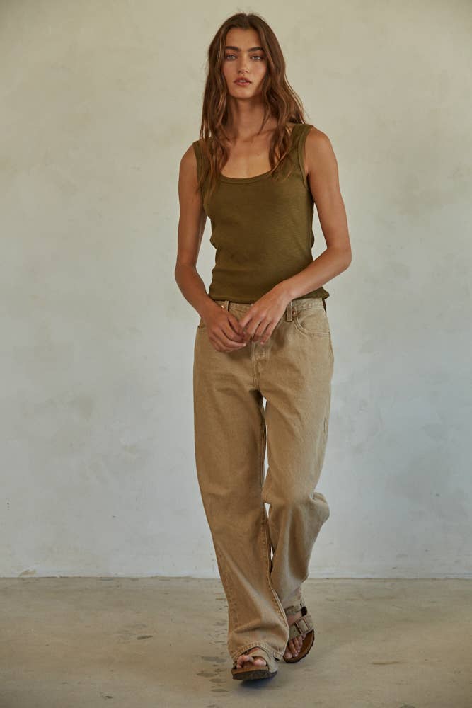 By Together - Wholesale Tank Top - Women's - L6866 | Knit Ribbed Scoop Neck Sleeveless Top2