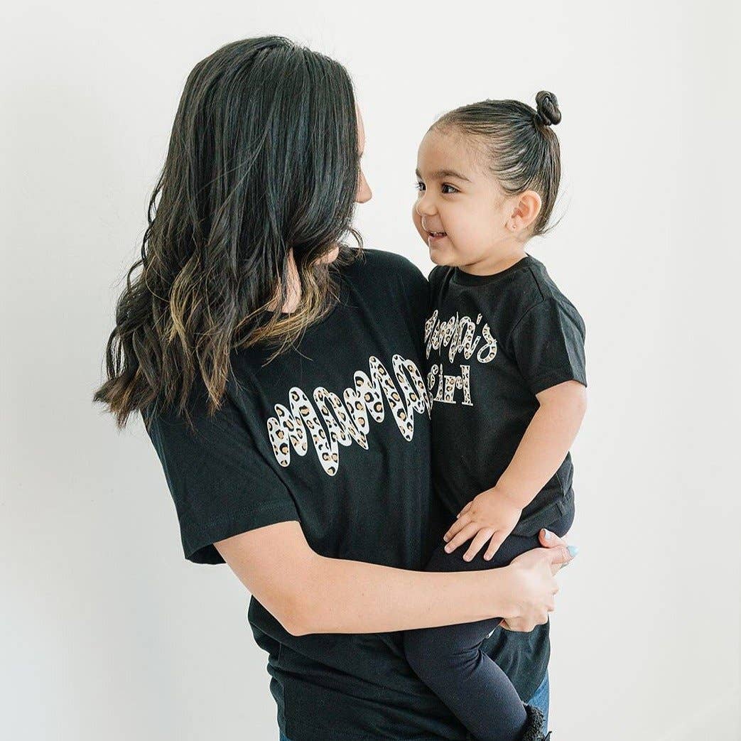 Ice Cream Life - Wholesale Screen Printed T-Shirt - Kids - Girls Leopard Print Shirt, Mama's Girl Shirt, Mom Daughter 3