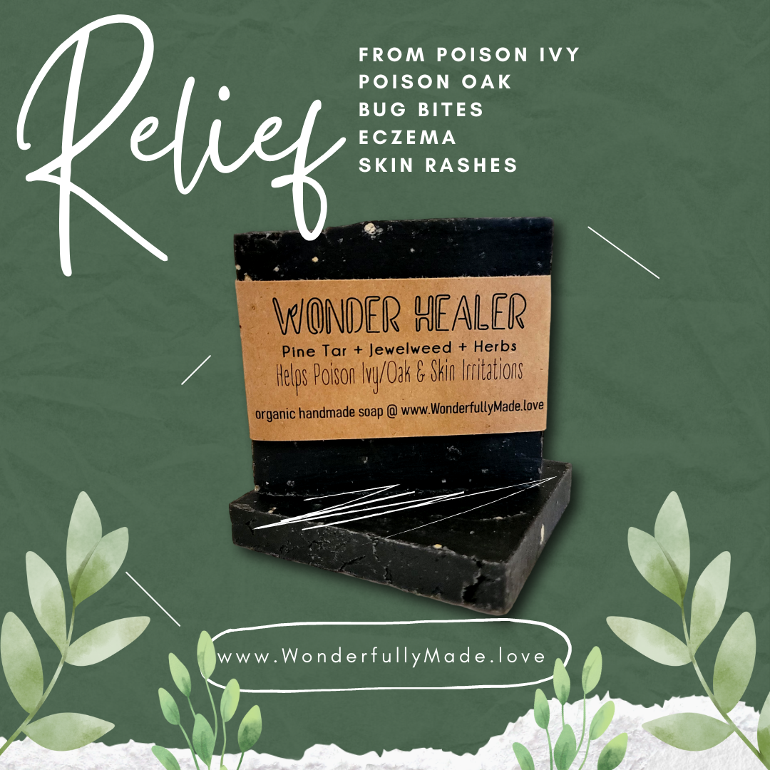 Wonderfully Made .love - Wholesale Bar Soap - Wonder Healer Soap | Pine Tar | Jewelweed | Herbal | Colloidal Oatmeal | for Poison Ivy and other Skin Ailments1