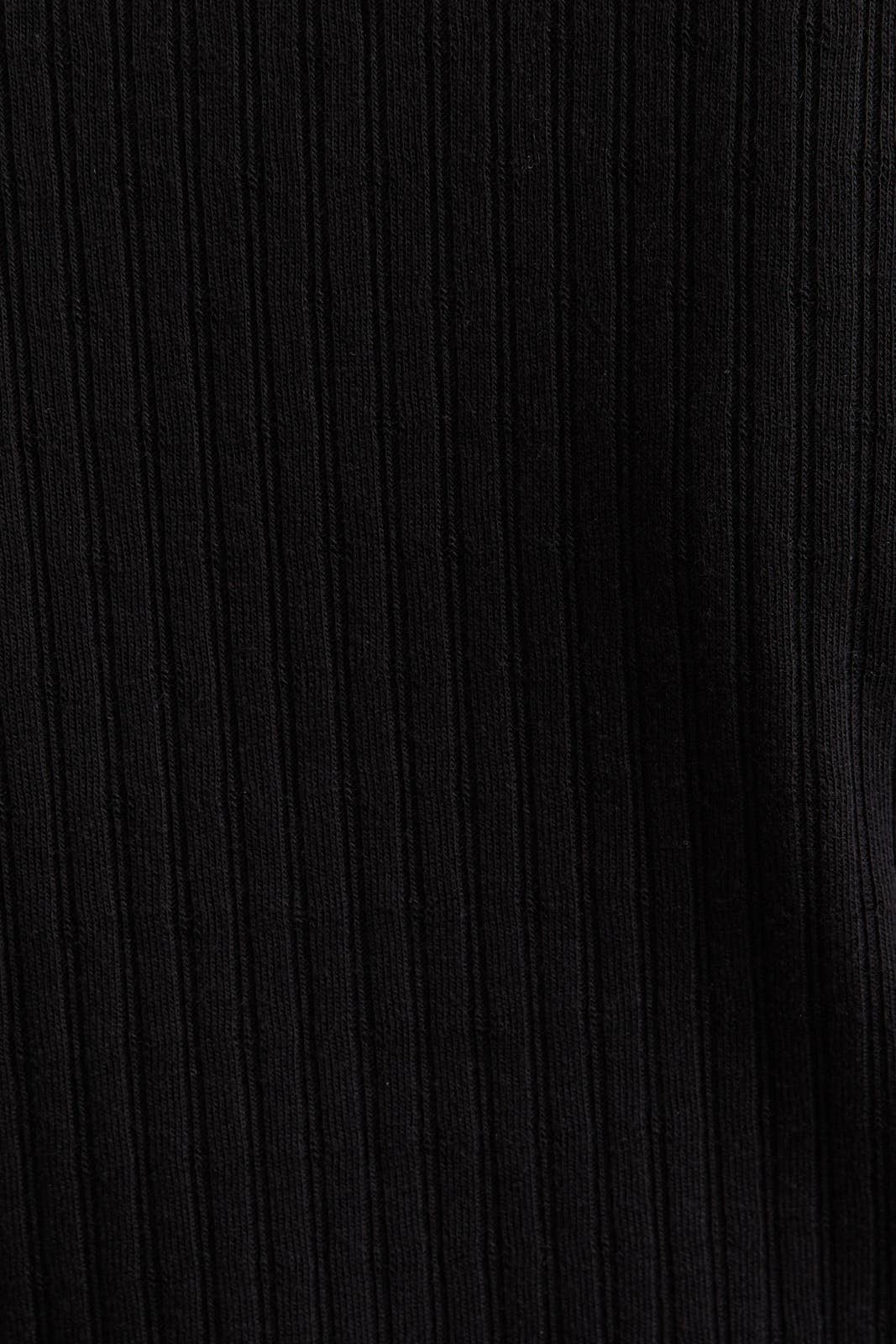 Black V-NECK FRONT TIE LONG SLEEVE TOP for wholesale on Faire5