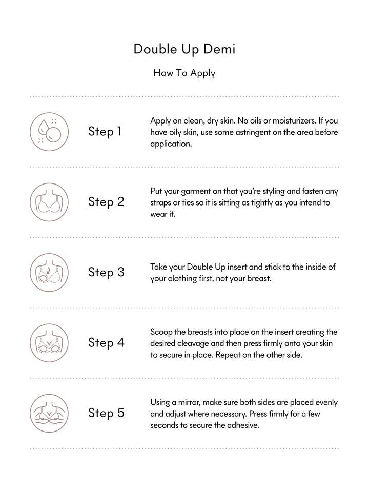 NOOD - Wholesale Bra Inserts - Women's - Double Up | Volume Push-Up Pads (Demi)12