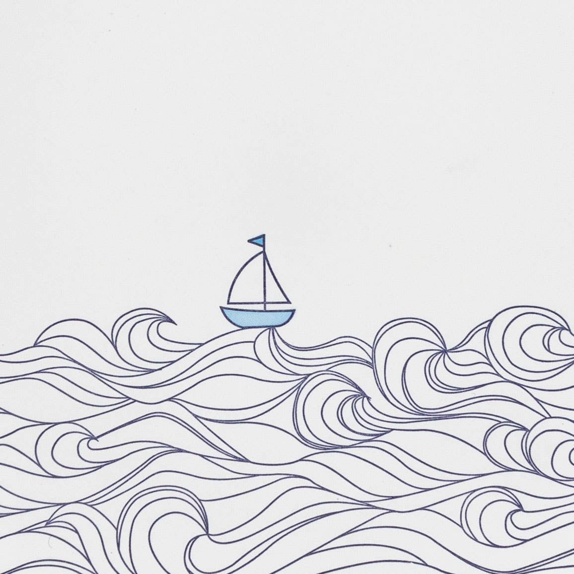 Quick Brown Fox Letterpress - Vendita all'ingrosso Biglietti di auguri generici - Waves - Biglietto letterpress per tutti i giorni2