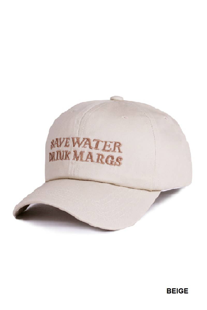 42POPS - Wholesale Baseball Cap - Women's - ..1023 Save Water Drink Margs Embroidered Baseball Cap SI-289643