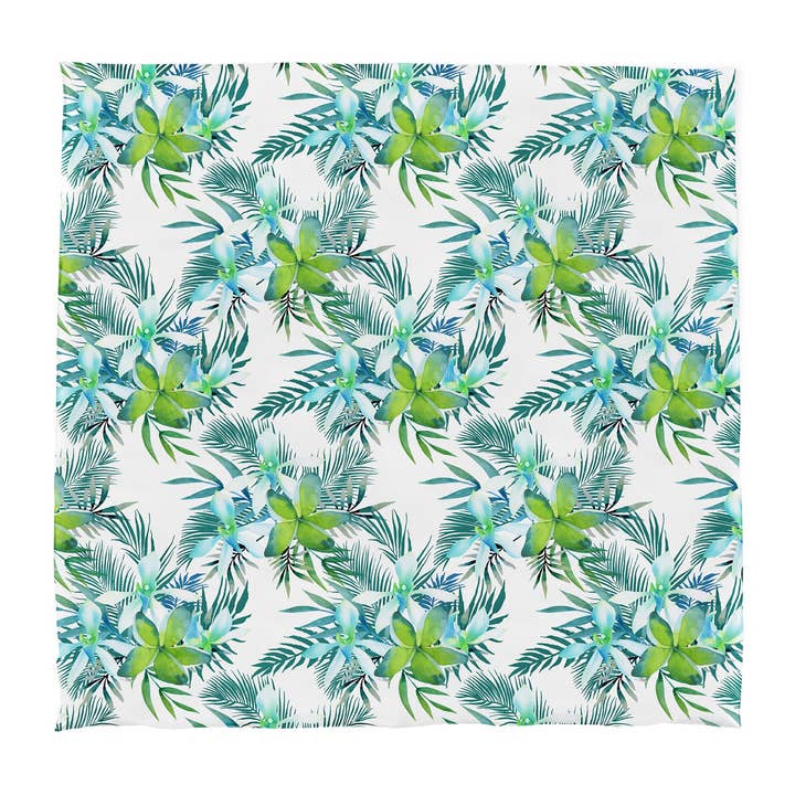 Turqouise King Bright Palms 5-PC Comforter Set, 106" X 94" for wholesale on Faire1