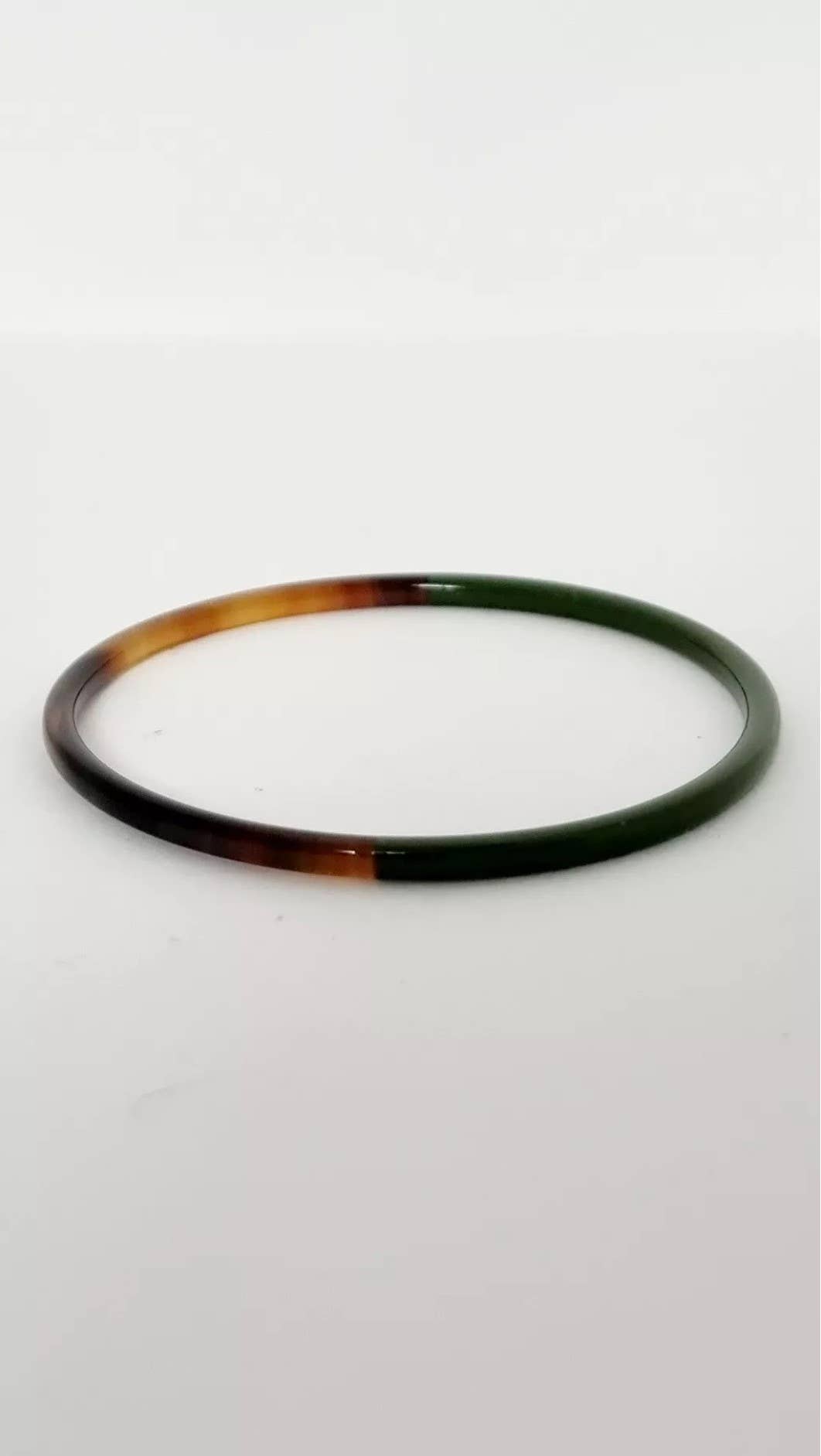 Le Coin Sauvage - Wholesale Bangle Bracelet - Horn Bangle Bracelet - 3 mm - Khaki Duo3