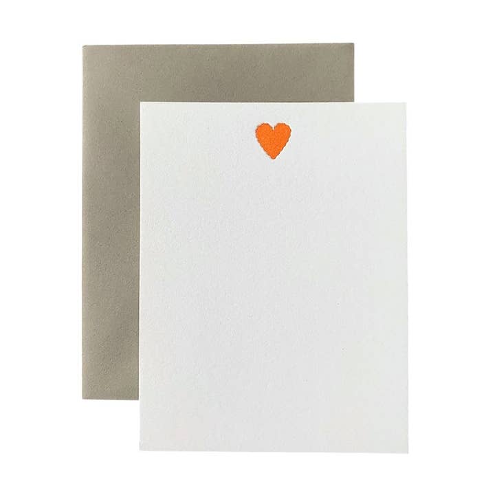 Flat Note Cards - Heart for wholesale by Yozo Studio