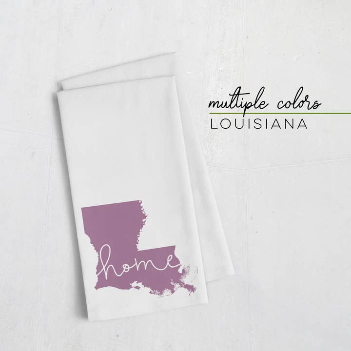 Torchon « maison » Louisiane | Plusieurs couleurs pour la vente par Paperfinch Design