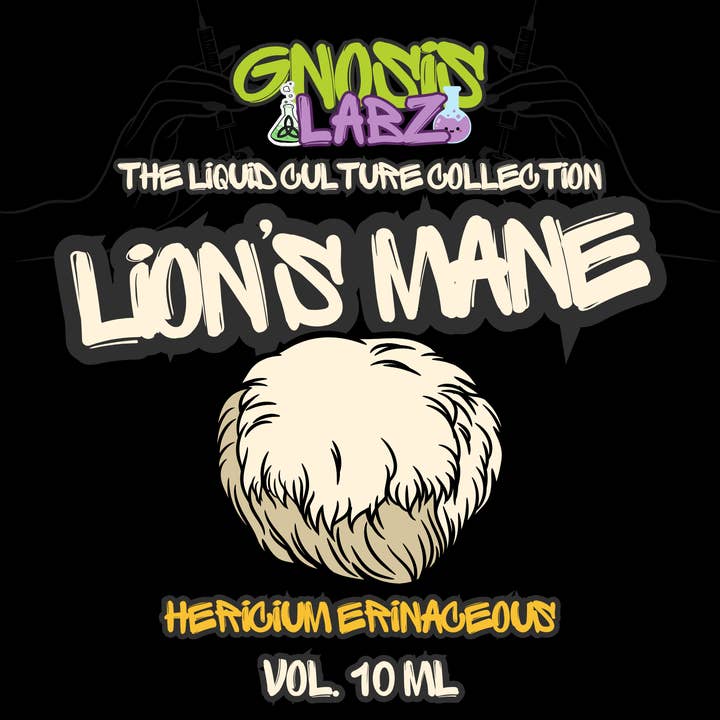 Gnosis Labz - Wholesale Oral Supplement/Vitamin - Lion's Mane (Hericium Erinaceus) Liquid Culture Syringe ( 10ml) Includes 18g Sterile Needle Bonus Gift!