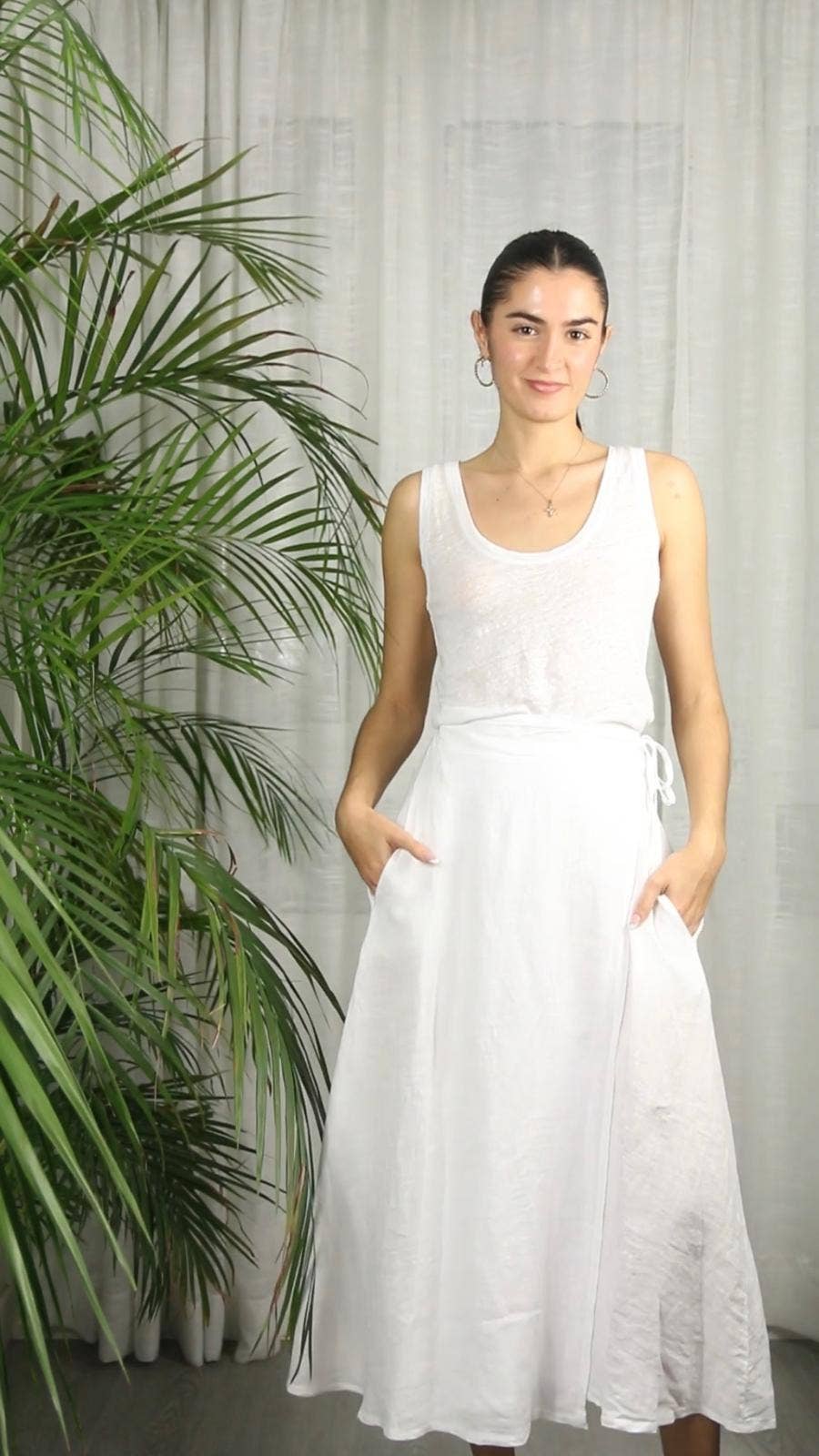 Linen & More - Wholesale Skirt - Women's - REF 6088 100% LINEN SKIRT6