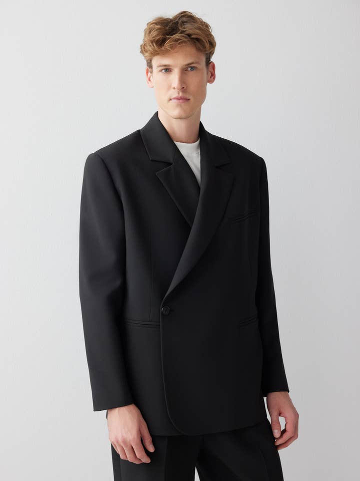 Chaqueta cruzada de dos botones Le Cle para venta al por mayor de Le Cle