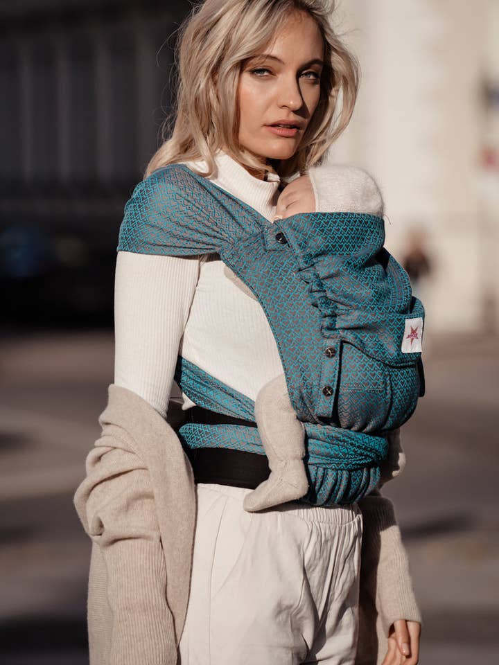 WrapStar Heart2Heart Lagoon Unisize Baby Carrier for wholesale by KOKADI