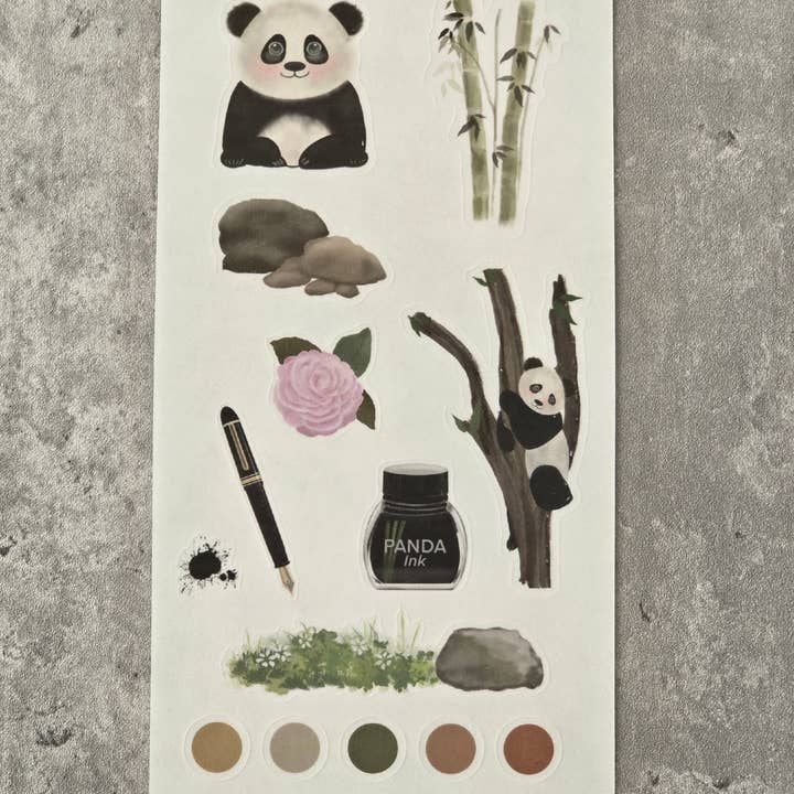 Bamboo Forest Sticker Sheet for wholesale by Miyo Art Design