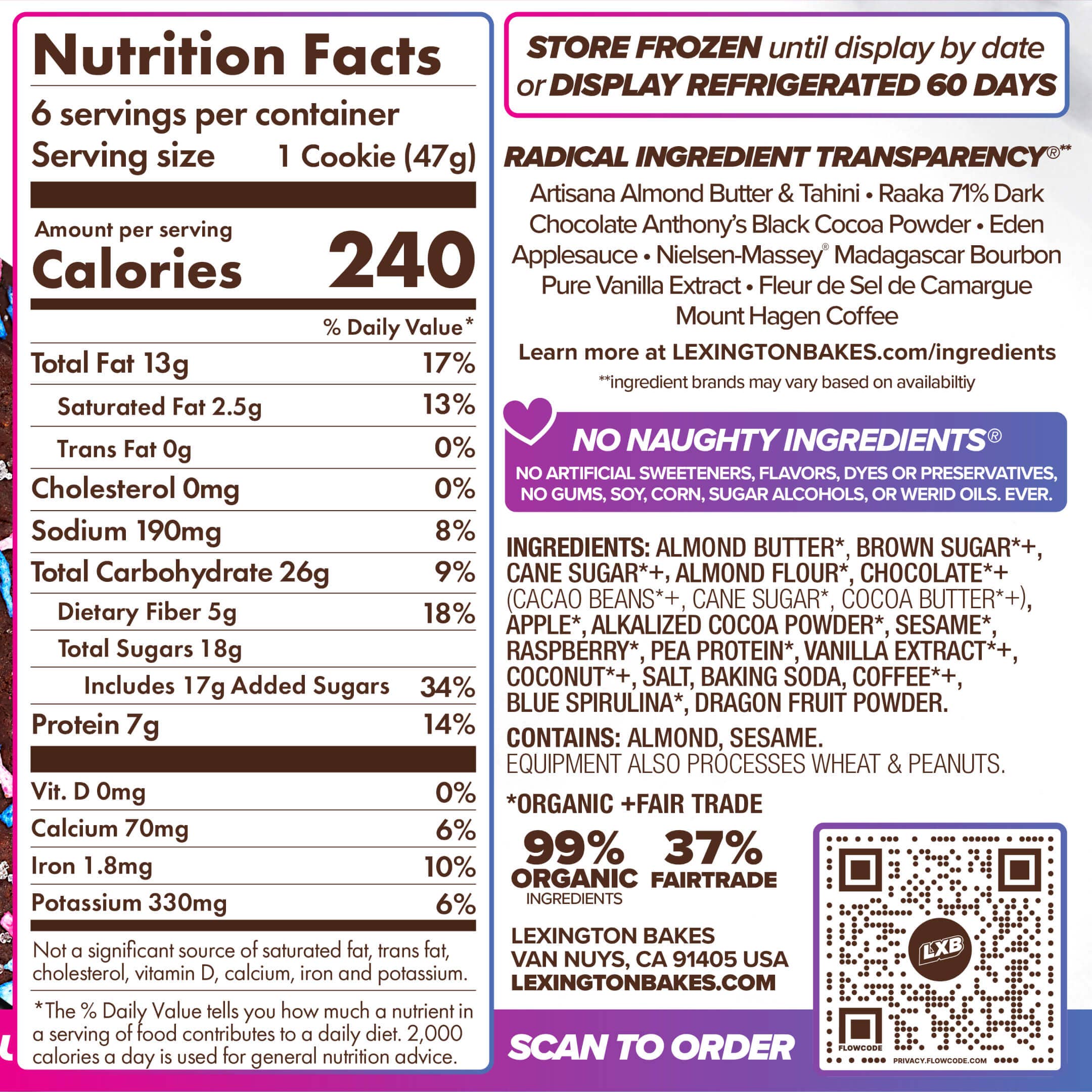LEXINGTON BAKES - Wholesale Cookie - Berry Blackout Protein Cookies • 6 Pack5