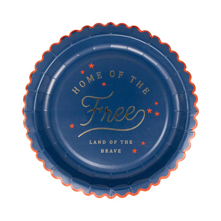 My Mind’s Eye - Wholesale Disposable Plate - SSP1141 - Home of the Free 9" Paper Plate