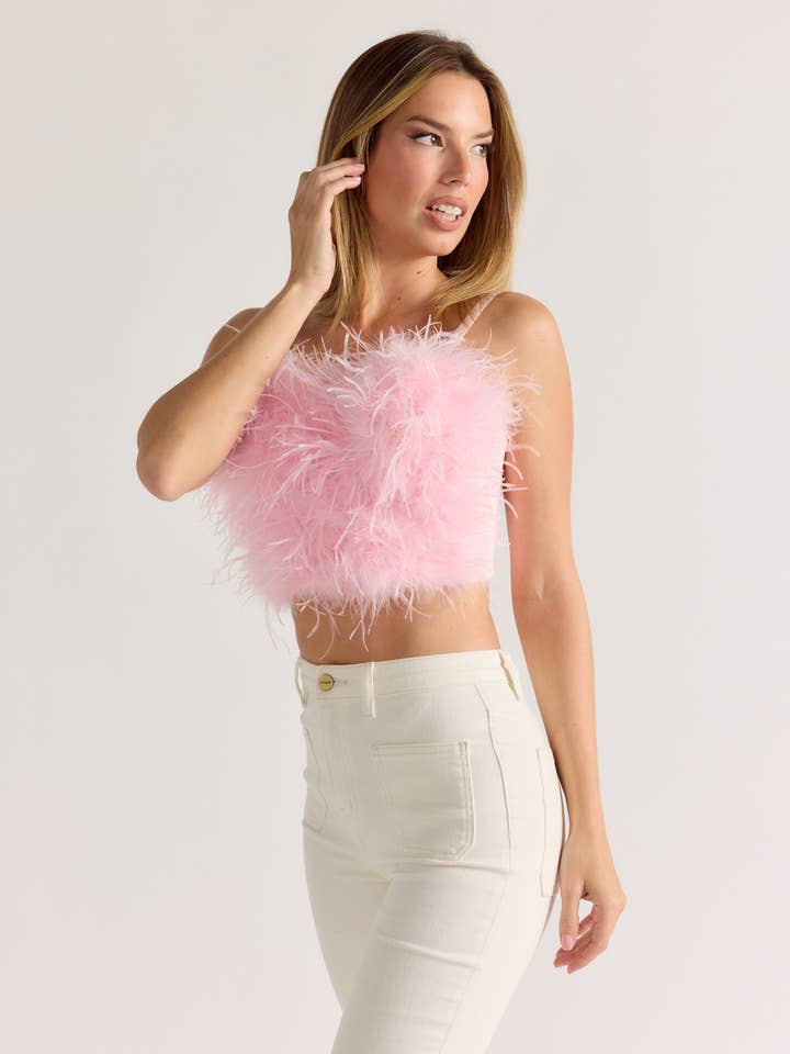 Da Veamor - Wholesale Bustier - Women's - STEPHANIE Bustier Top with Ostrich Feather5