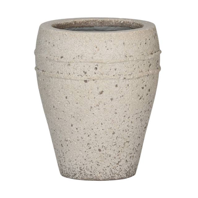 Oasis of Life - Wholesale Plant pot - Plant Pot Ares – D40xH50cm – Modern, tall flower pot in elegant stone look – Weather-resistant planter made of robust plastic – For indoor & outdoor areas0