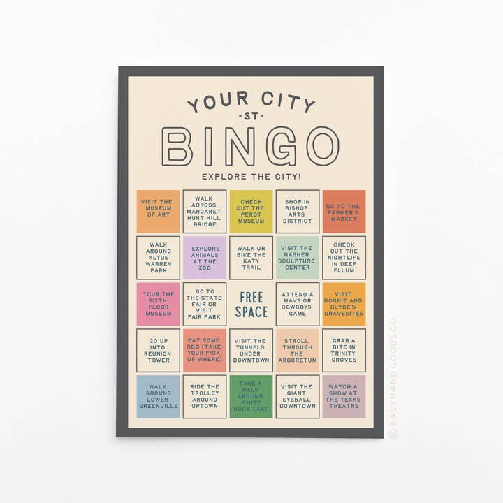 Easyhand Goods – formerly Onderkast - Wholesale Card Game - Custom City Explorer Bingo Card15