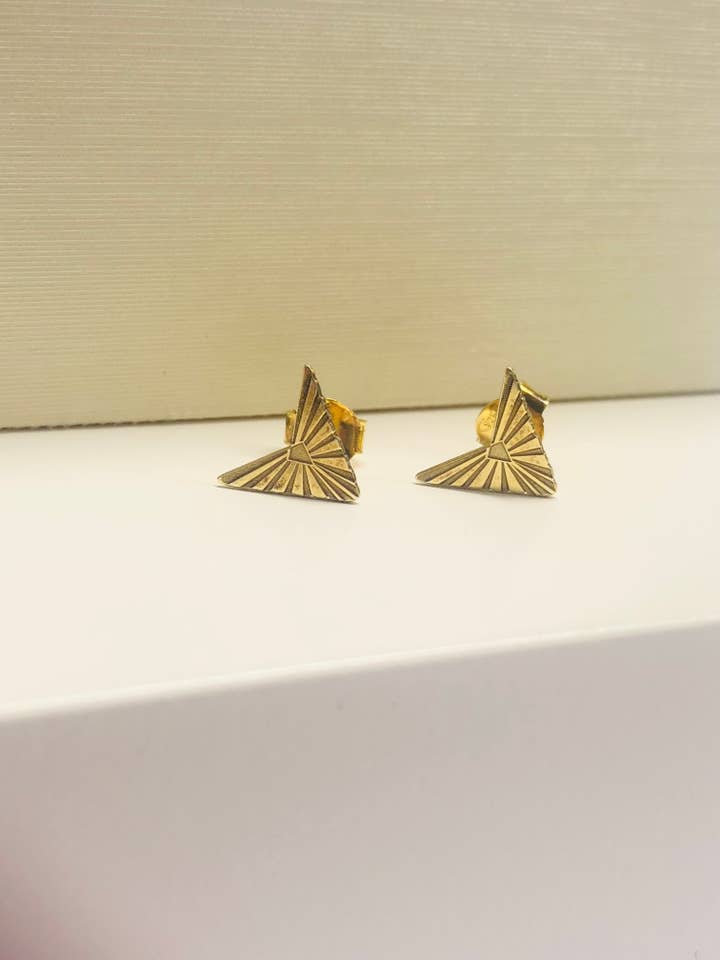 Pendientes de Herradura Dourado Plata 925 para venta al por mayor de DEMARCA