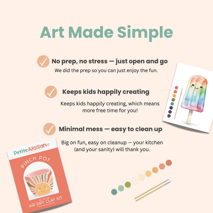Breathe People - Venta al por mayor Kit de manualidades - Niños - Kit de Arcilla DIY para Niños: Haz y Pinta Tus Propios Platillos para Baratijas5