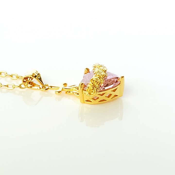 Saints of Heart - Wholesale Pendant/Charm Necklace - Immaculate Heart of Mary necklace gold1