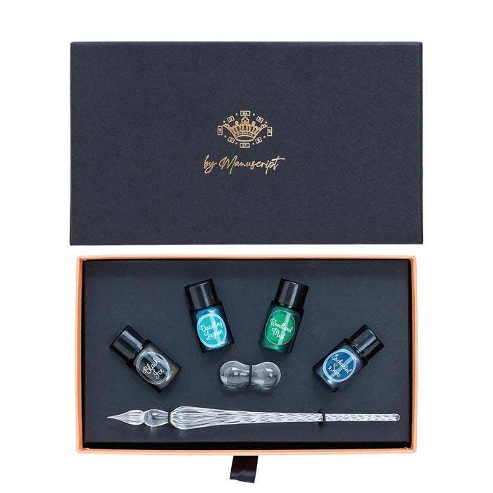Manuscript – wholesale Pen – Manuscript Victoriana Glass Dip Pen Set0