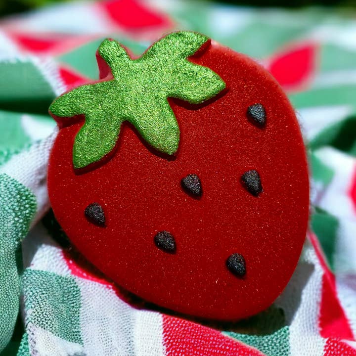 Strawberry Bath Bomb for wholesale by Gettin Fizzy With It