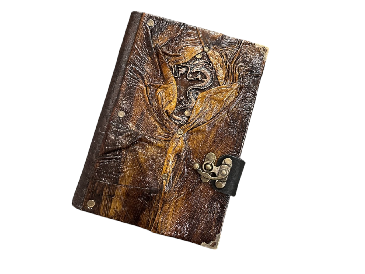 CRETE TRADING INC - Wholesale Journal/Diary - Handmade Leather Journal Belt Strap Dragon7