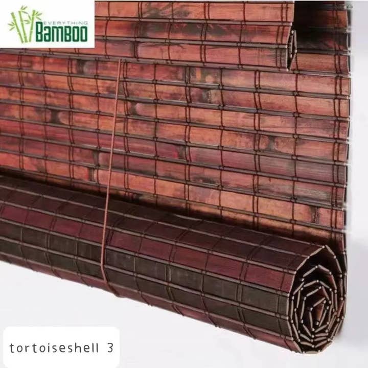everythingbamboo - Wholesale Curtain - Custom Made Tortoiseshell Bamboo Blind Bamboo Curtain Bamboo Screen Rolling Blinds Panel Privacy Customization Size2