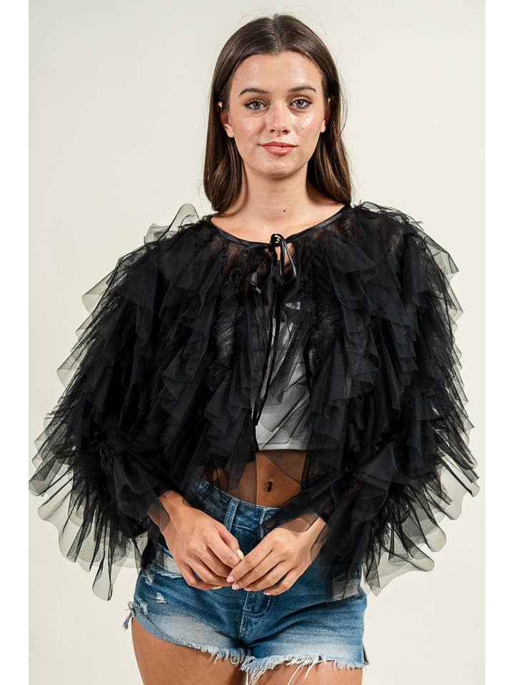 PRIVY - Wholesale Jacket - Women's - CG60052Y_TULLE JACKET3