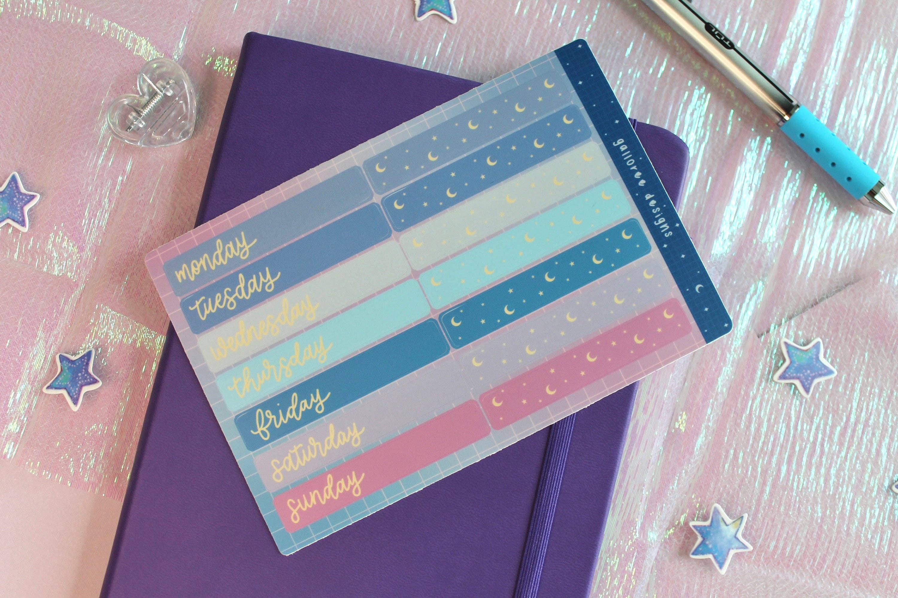 Galloree Designs LLC - Wholesale Sticker - Planner-stickers, dagelijkse plannersticker, washi tape-stickers7