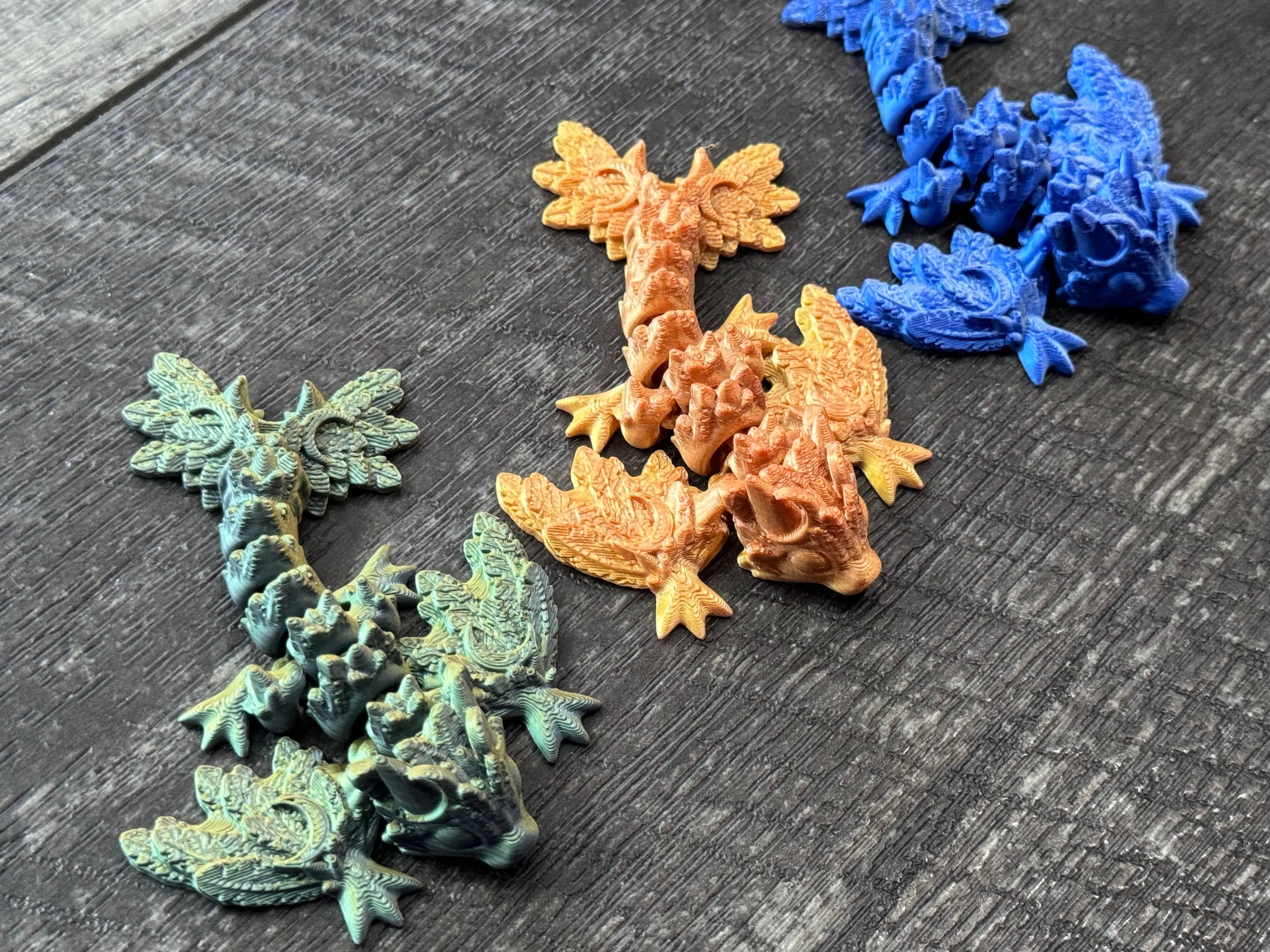 LNZ Custom Design - Vendita all'ingrosso Giocattolo fidget - Bambini - Confezione da 5 Wyvern Variety - Wyvern Dragons stampati in 3D8