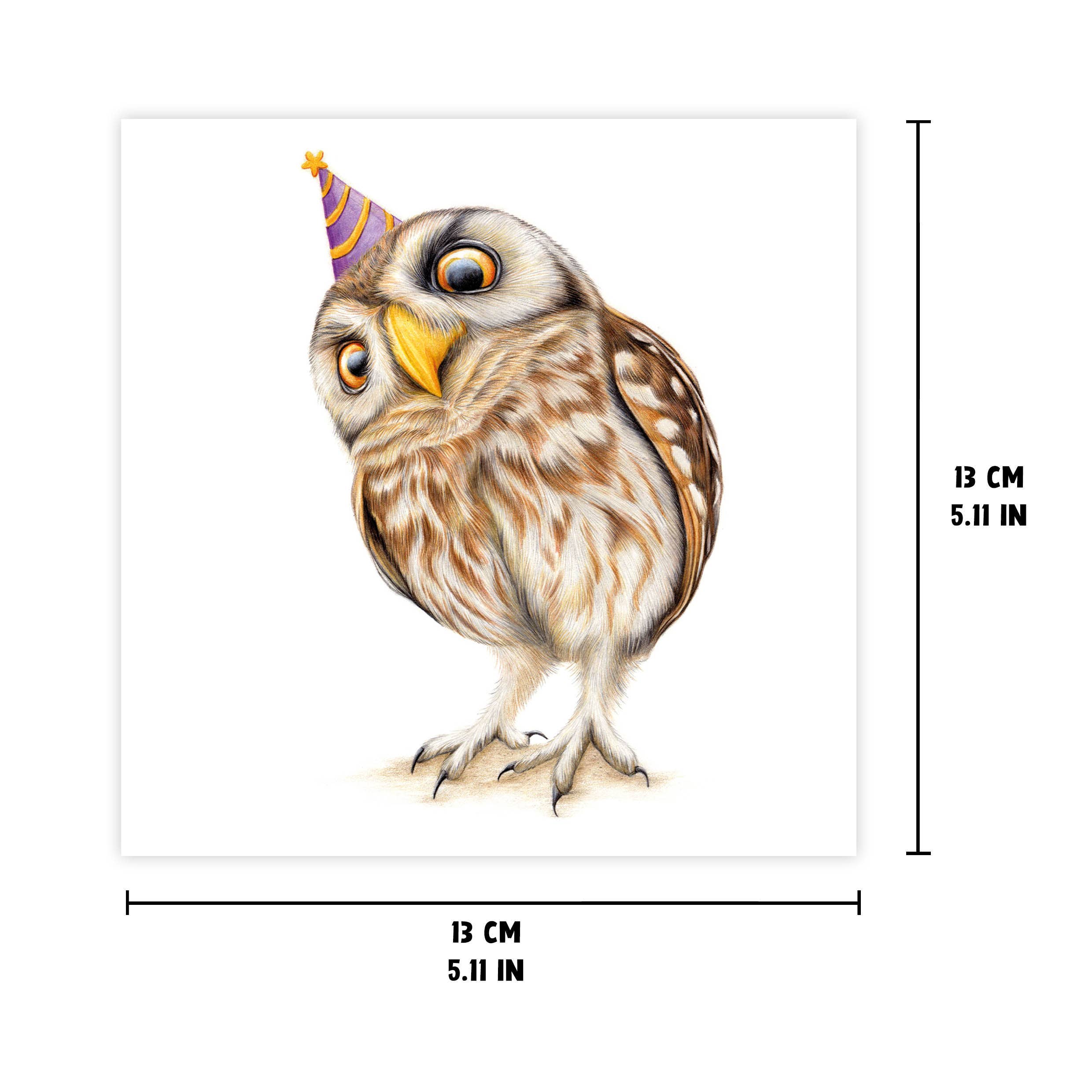 Beast of Paradise - Wholesale Birthday Card - Birthday Card, Greeting Card, Bird Card, Animals, Little Owl2
