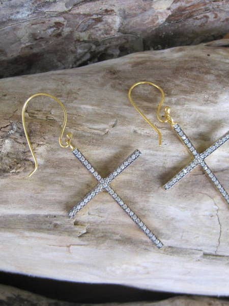 Pave Cross In Gold Vermeil for wholesale by SIBYLLADELPHICA
