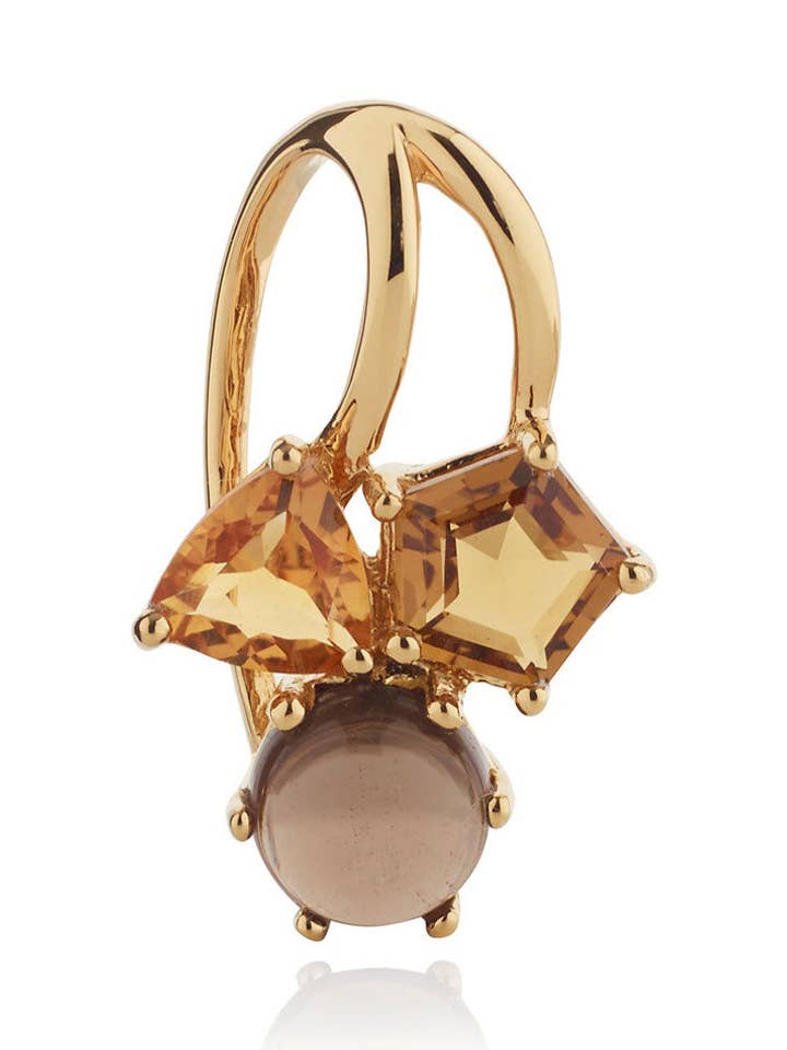 Ciondolo Kintana in oro con citrino, quarzo cognac per la vendita all'ingrosso da parte di Manja