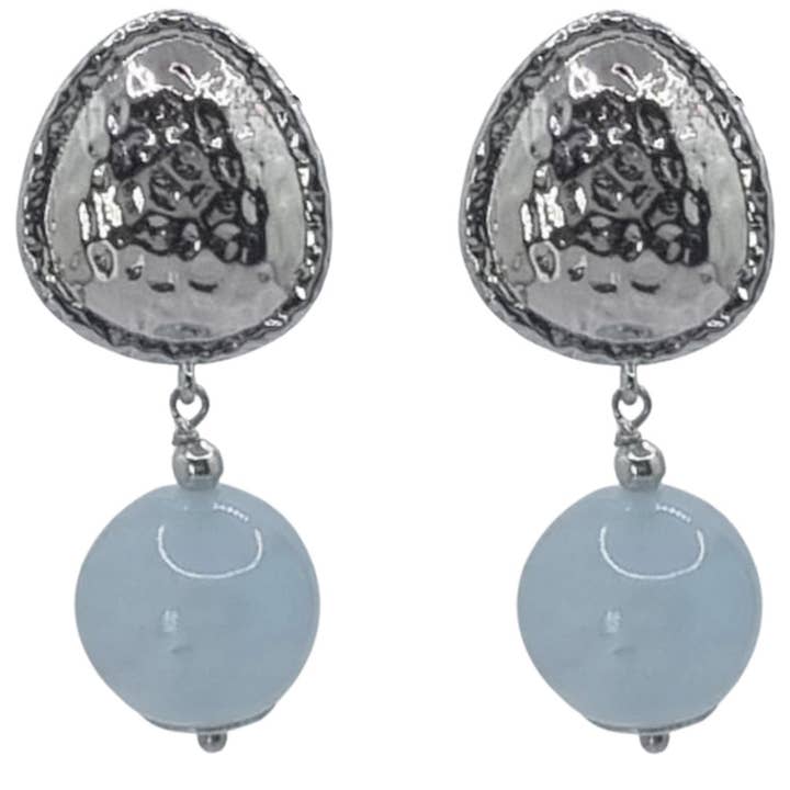 PearlGem Designs - Wholesale Dangle earrings - Emily Gold or Platium plated Gemstone Stud Earrings24