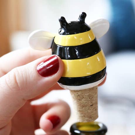 Bee Bottle Stopper for wholesale by Lisa Angel