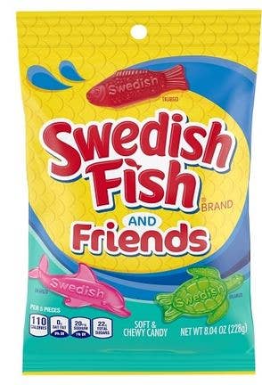 Shop The King - Wholesale Gummy - Swedish Fish Friend Peg Bag 8 oz