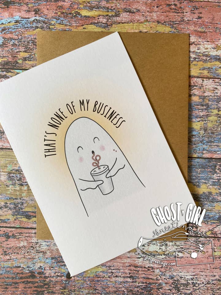 Cartão de Saudação: Nenhum da minha empresa por atacado de Ghost Girl Greetings