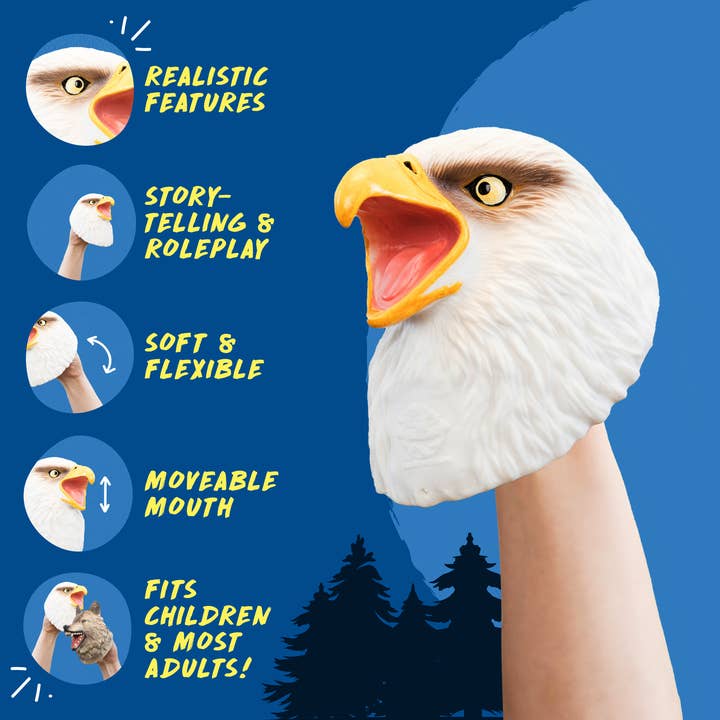 KidAntics – wholesale Puppet – Kids & baby – Wild Thingz Hand Puppet - White Eagle1