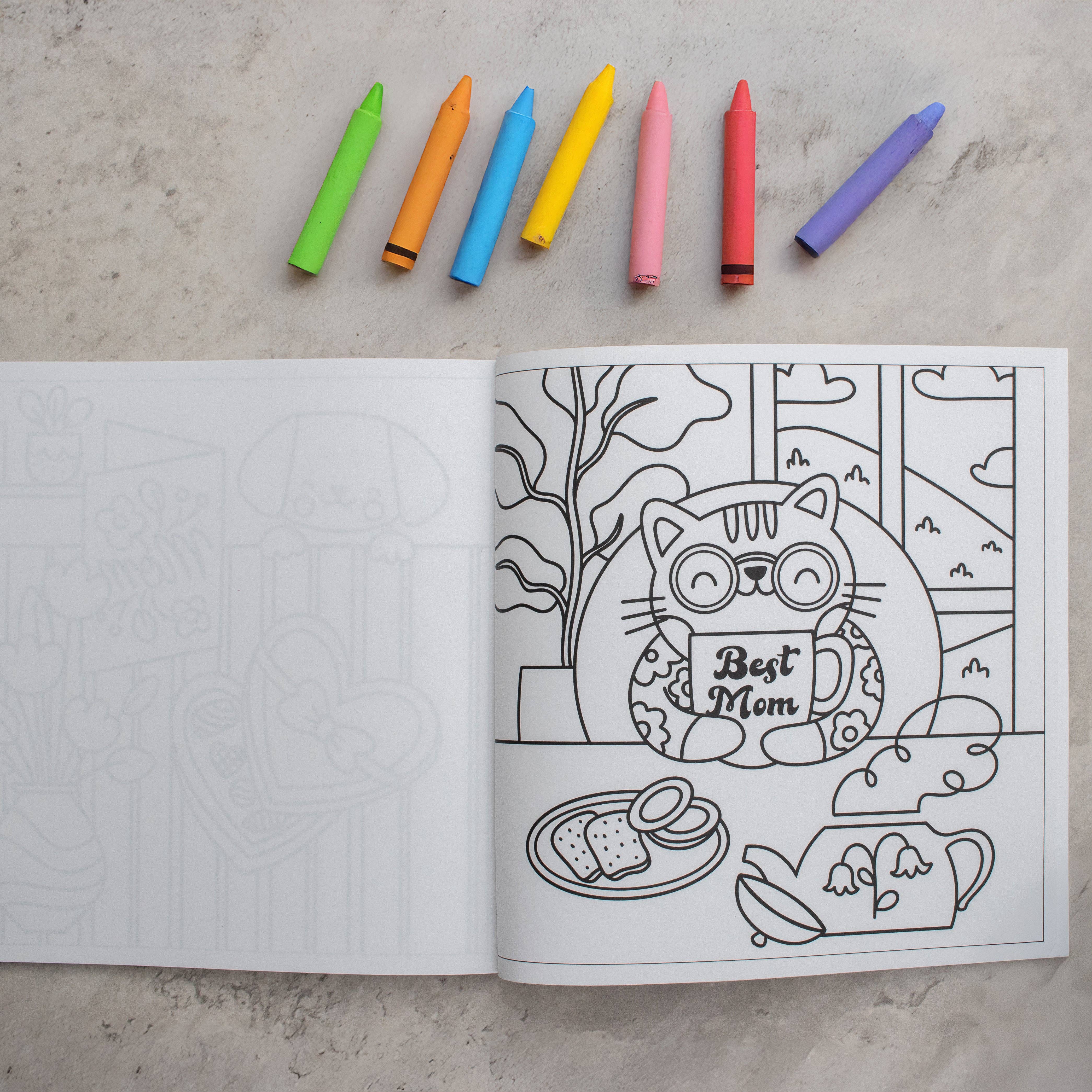 EMF Publishing – wholesale Colouring and activity book – adult – Mom's Day Off- A Mother's Day Colouring Book1