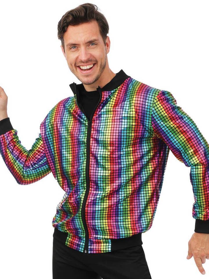 Veste disco - multicolore - adulte - L/XL pour la vente par P'tit Clown