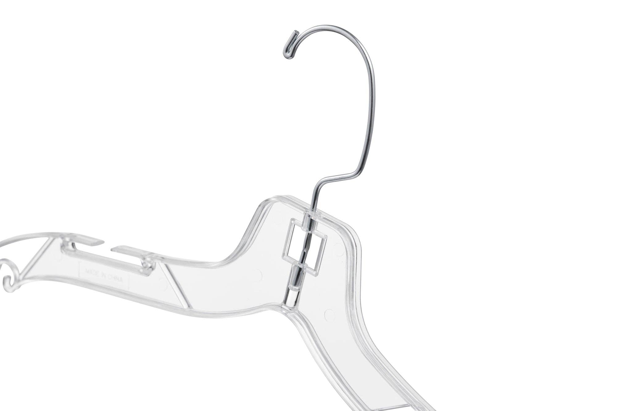DEILSY - Wholesale Clothes Hangers - Clear Plastic Hangers (4 Pcs Per Paper Sleeve)4