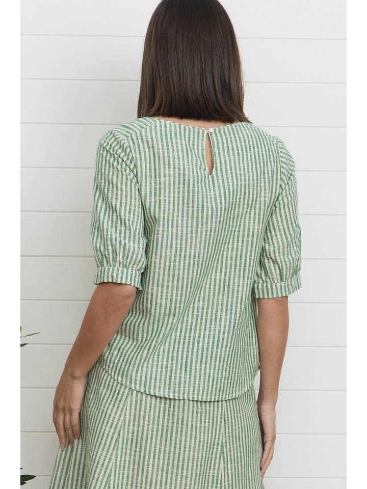 Gigi Top - Green Stripe for wholesale on Faire5